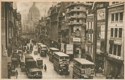 Fleet Street e la Cattedrale di San Paolo, Londra da English Photographer